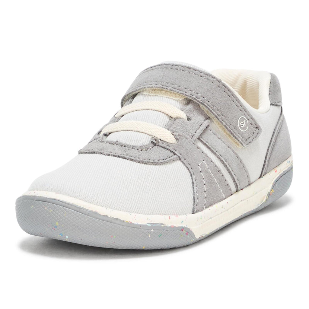 Stride Rite SR Fern Sneaker, Light Grey, 4 Wide US Unisex Little_Kid