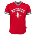 NBA Youth Boys Houston Rockets Short Sleeve Player Mesh Fashion Top, Red, Youth