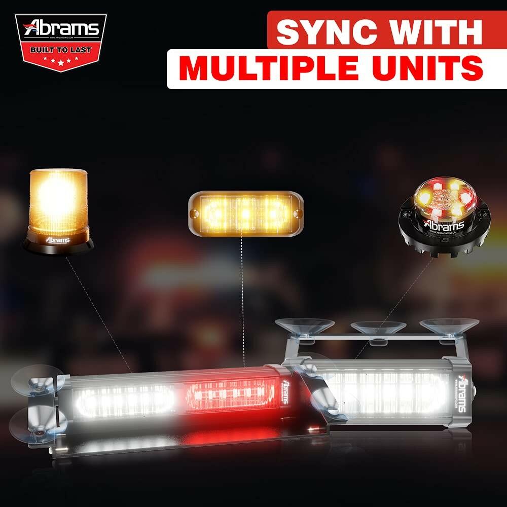 Abrams Focus 1X Series (Blue) 18W - 6 LED Police EMS EMT Vehicle Truck