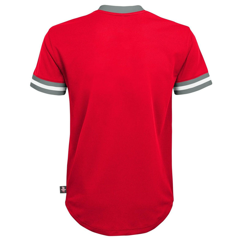 NBA Youth Boys Houston Rockets Short Sleeve Player Mesh Fashion Top, Red, Youth