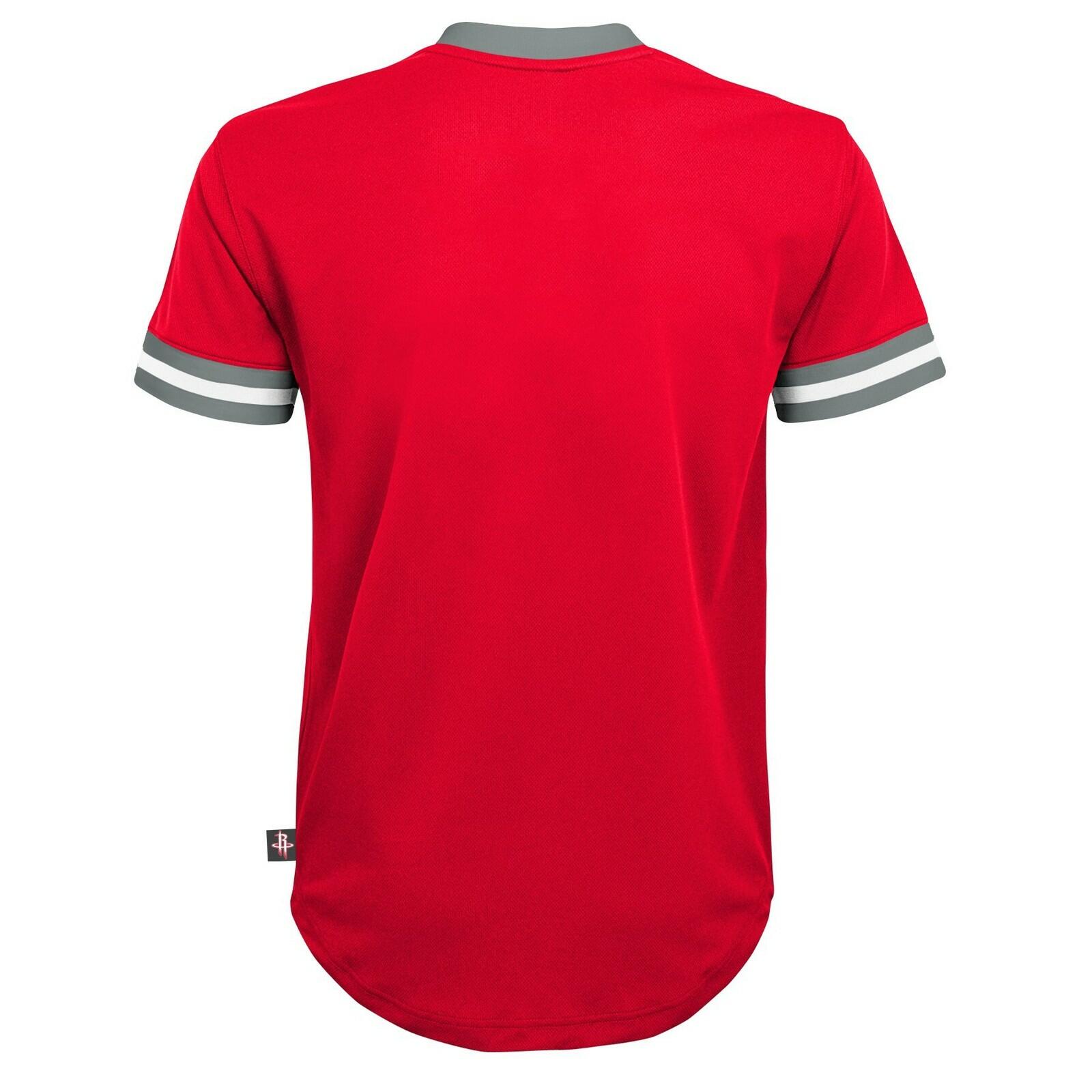 NBA Youth Boys Houston Rockets Short Sleeve Player Mesh Fashion Top, Red, Youth