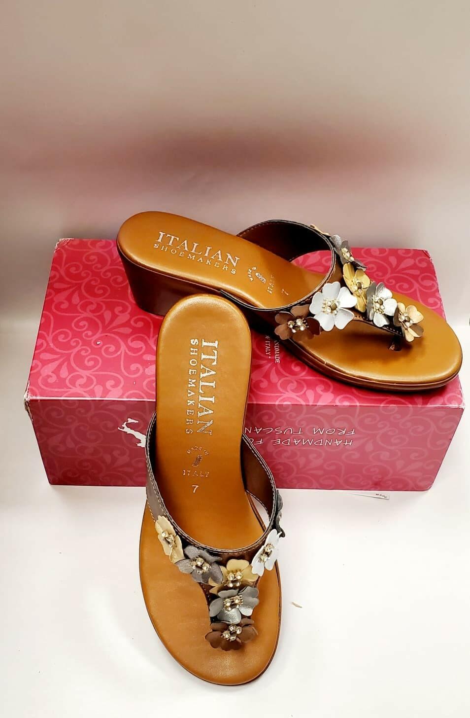 Italian Shoemakers Zane Sandals - Metallic Multi ,  Size 4 - New!