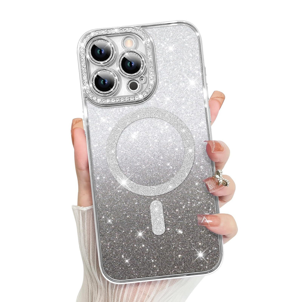 MZELQ Compatible with iPhone 15 Pro Case Plating Magnetic [Support for Magsafe]