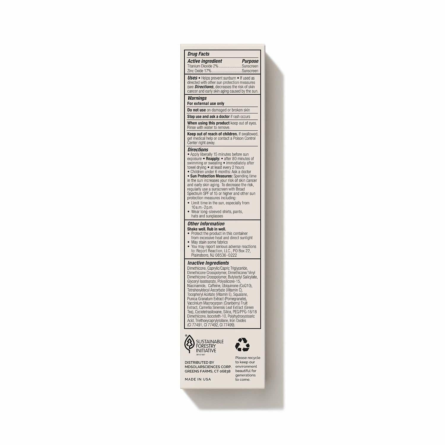 MDSolarSciences MD Mineral BB Crème SPF 50 | Tinted Broad-Spectrum UV Protection