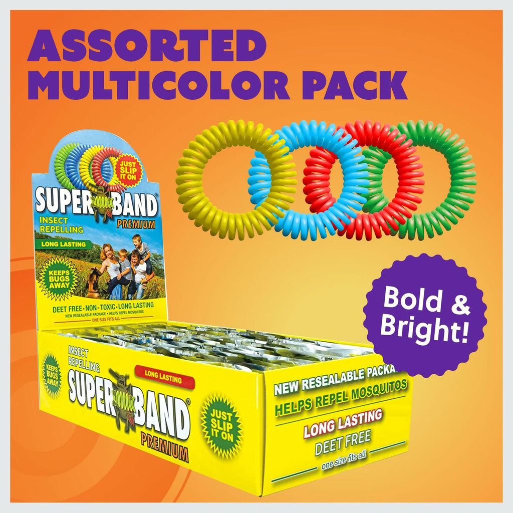 Superband Mosquito Repellent Bracelets for Adults & Kids - Pack of 25 - Long