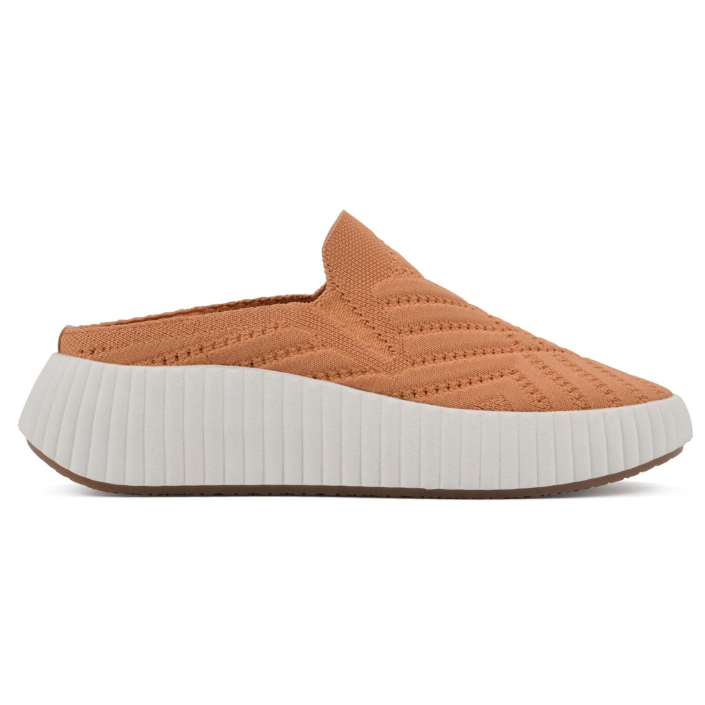 WHITE MOUNTAIN Women's Shoes Dystant Platform Sneaker, Apricot/Fabric, 10 M