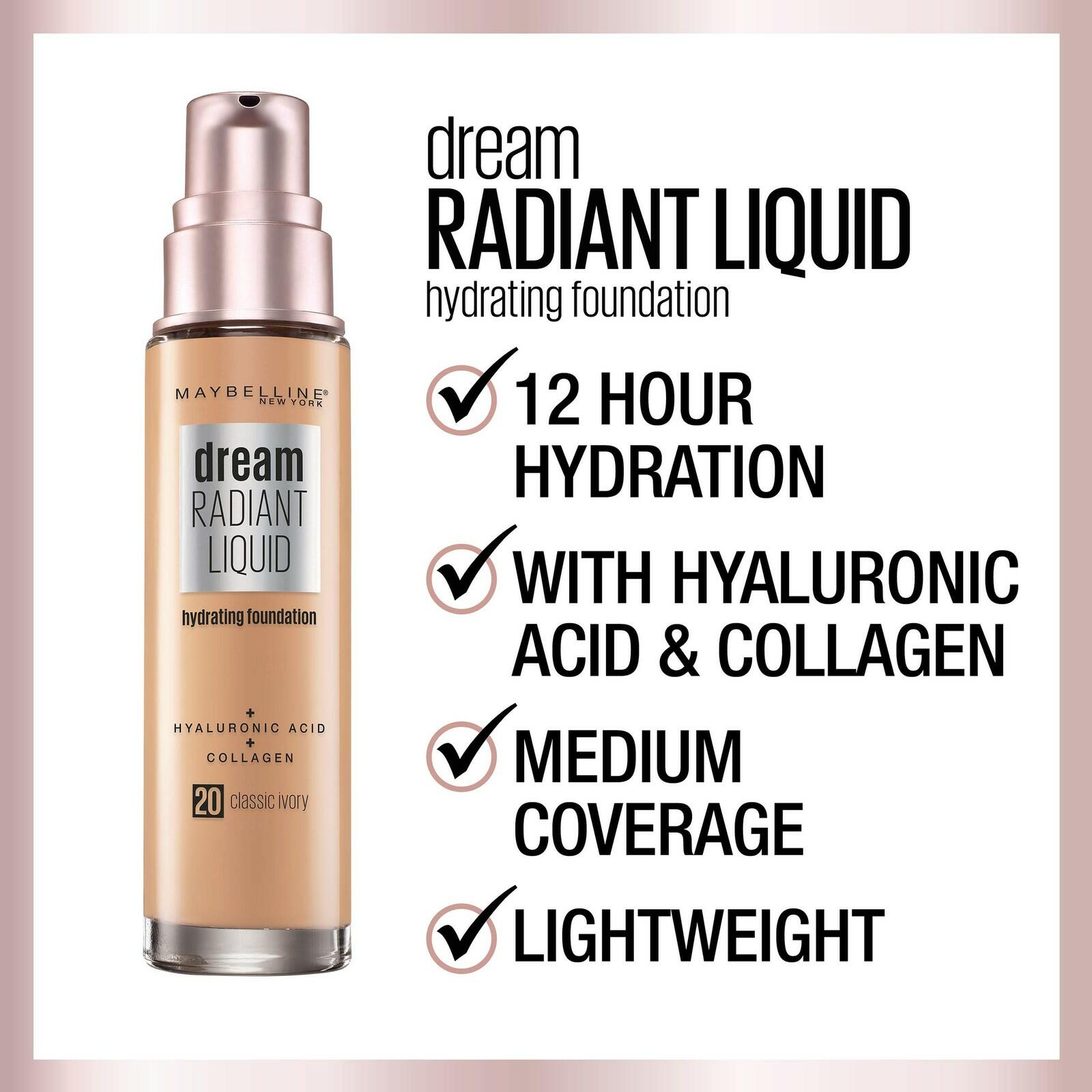 Maybelline Dream Radiant Liquid Medium Coverage Hydrating Makeup, Lightweight