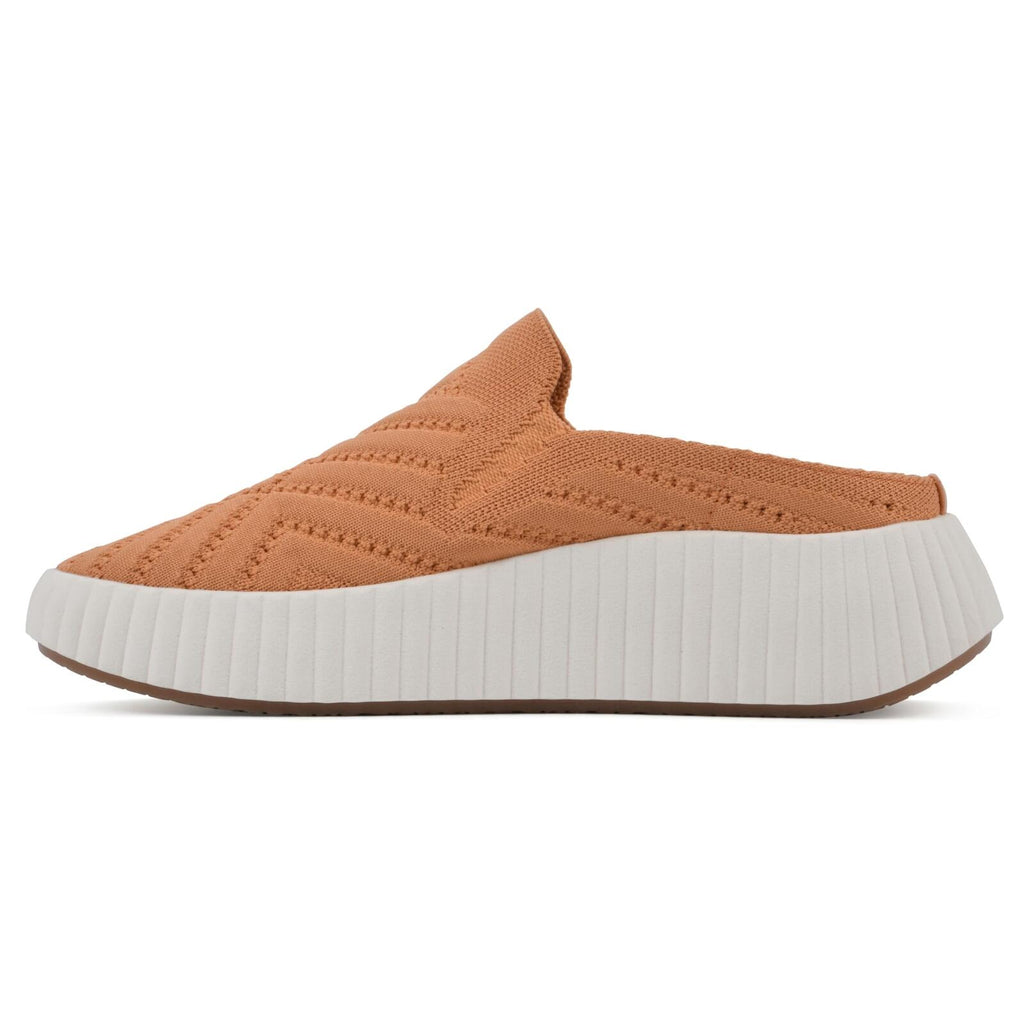 WHITE MOUNTAIN Women's Shoes Dystant Platform Sneaker, Apricot/Fabric, 10 M