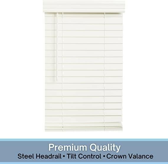 LOTUS & WINDOWARE Cordless 2-inchFaux Wood Blind 28" Wide x 36" Long,(Soft