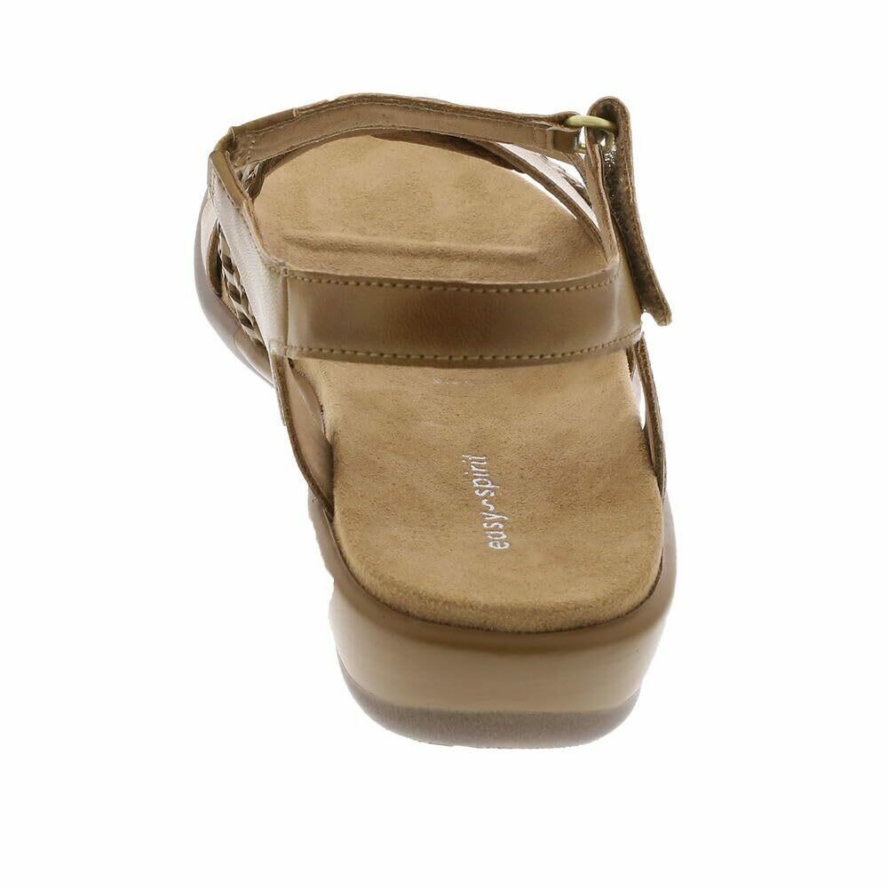 Easy Spirit Women's Hart3 Wedge Sandal, Cognac, 11 Wide