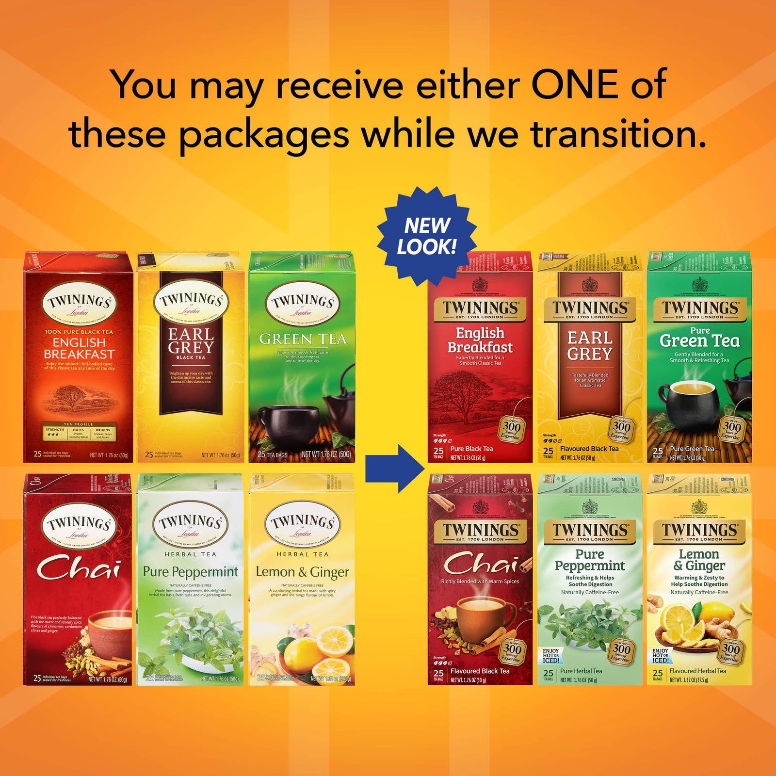 Twinings Variety Pack Tea Bags 25 Count Pack of 6 Includes English Breakfast ...